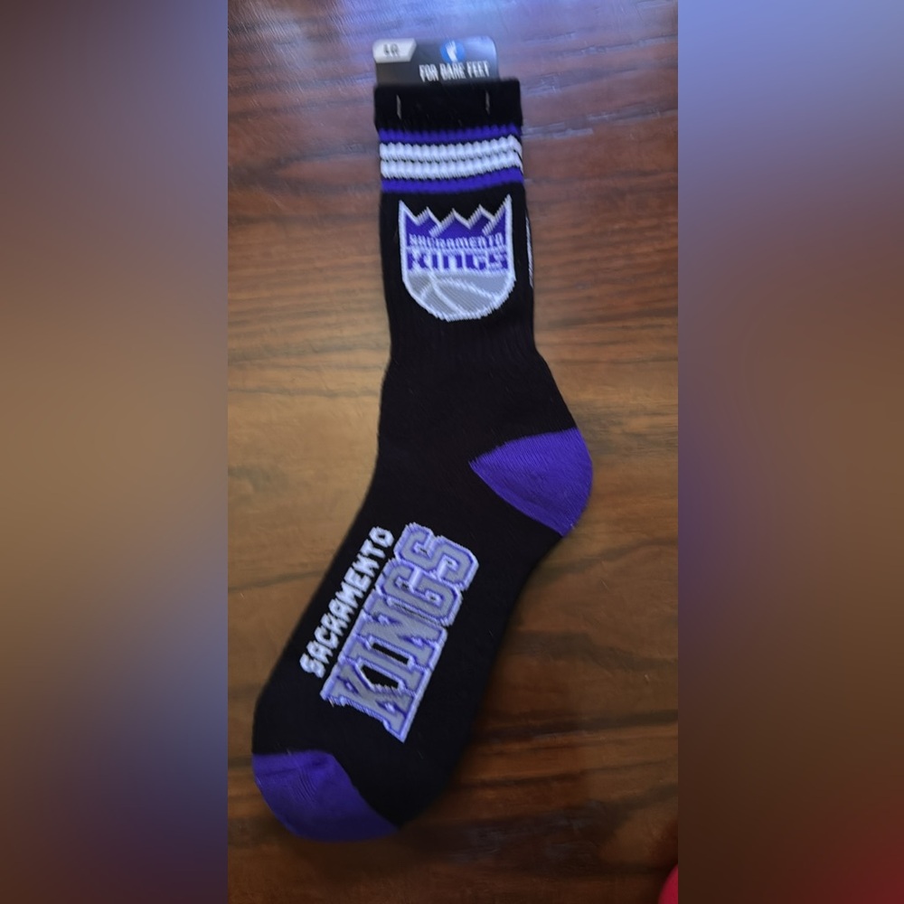Sacramento Kings Black and Purple Socks